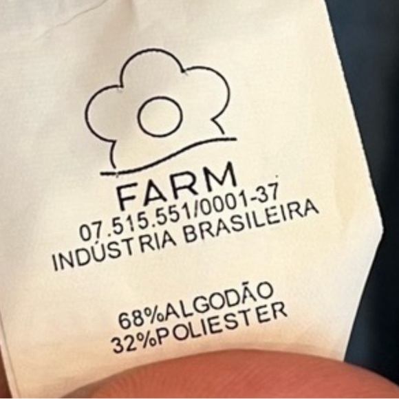 Farm Rio two tone lightweight jacket / button up cream blue coastal indie core - Picture 4 of 5